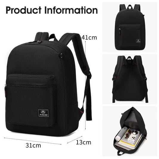 Mochila escolar grande reforçada para homens e mulheres, ideal para o trabalho. Marca ACO